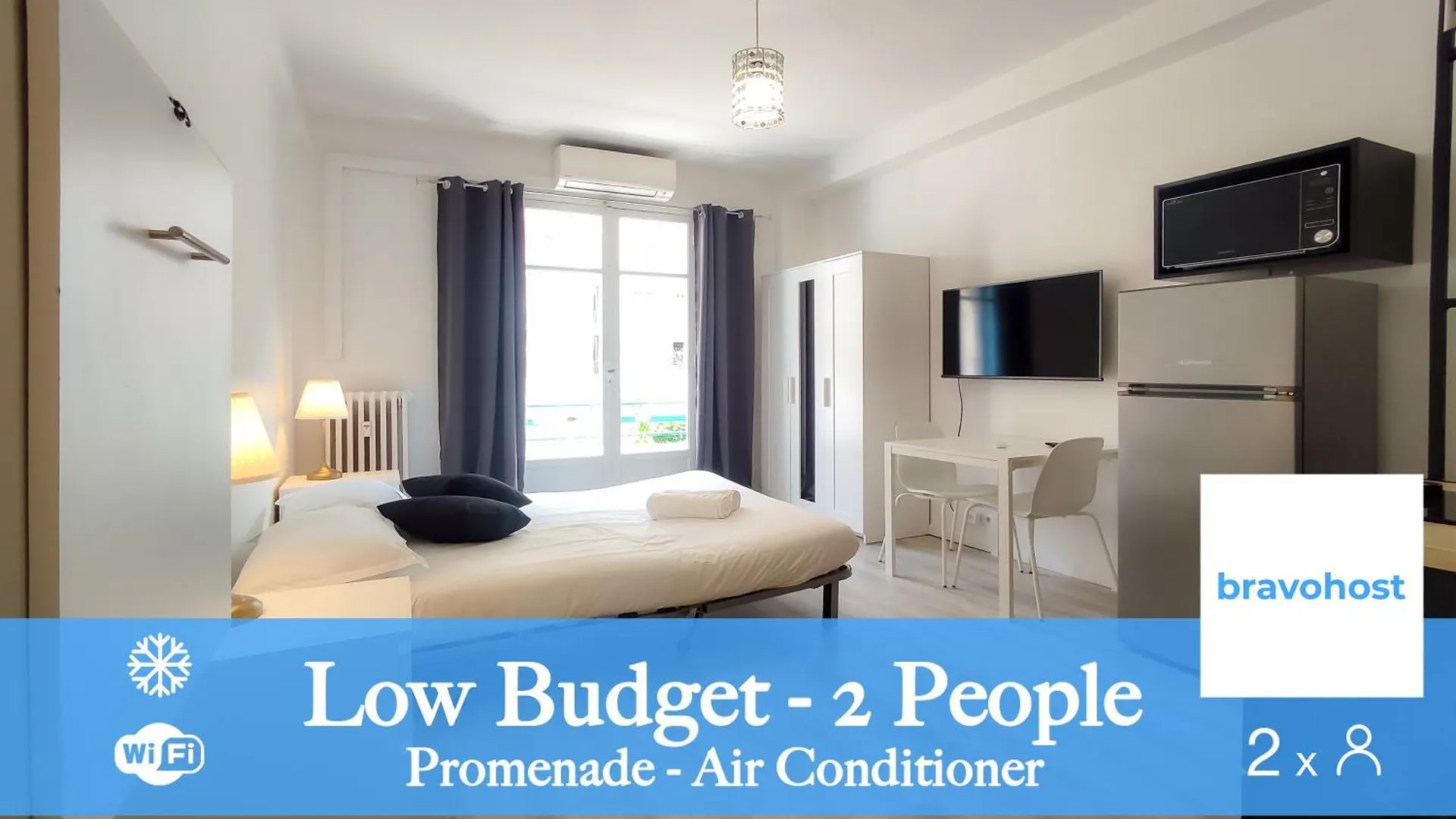 Stella Monte 2 A/C Wifi 2 Pers Apartment Nice